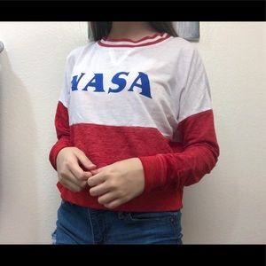 Fifth Sun NASA Cropped Long-sleeve Tee